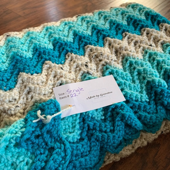 Made by Grandma - Hand Crocheted Couch Throw - Picture 2 of 5